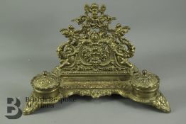 Antique Brevettato Brass Letter Holder