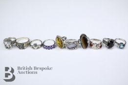 Ten Silver RIngs