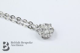 An 18ct White Gold Diamond Pendant