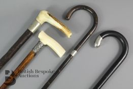 Four Antique Walking Canes