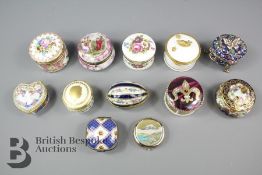 Quantity of Enamel and other Trinket Boxes