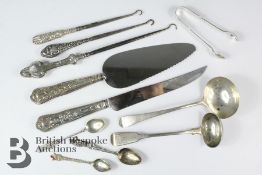 Silver Handled Wedding Day Cake Knife and Slice