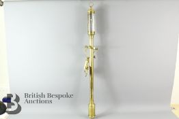 R.N Desterro Lisbon Gimballed Brass Marine Ships Barometer