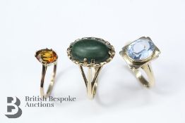 Three 9ct Yellow Gold Rings