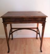 Reproduction Mahogany Campaign Table
