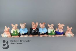 Eight Natwest Wade Piggy Banks