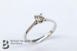 18ct White Gold Solitaire Diamond Ring