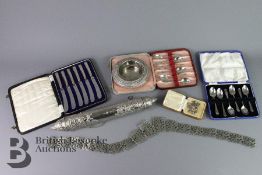 Slave Bracelet Dish, Middle Eastern Scroll and Silver Plated Belt