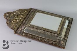 Early 20th Century Brass Marginal Hall Mirror