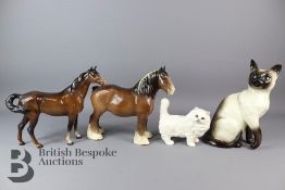 Four Beswick Animals