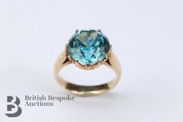An Indian Blue Zircon Ring