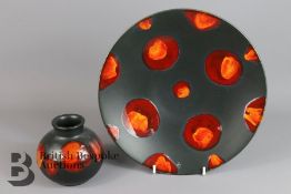 Totem Portmeirion Coffee Set and Poole Pottery Plate and Vase