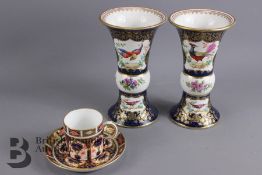 Pair of Derby Porcelain Vases