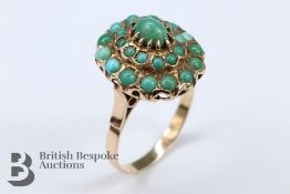 Late 19th Century 14ct Gold Turquoise Ring