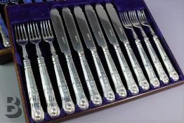 Harrods Silver Fish Knives and Set