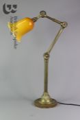 Early 20th Century Brass Anglepoise Desk Lamp