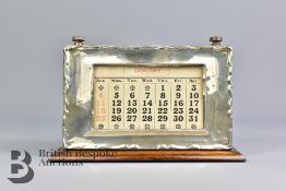 Silver Desk Calendar