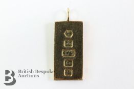 9ct Gold Ingot Pendant