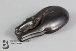 19th Century Ebony Horse Netsuke