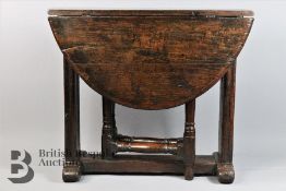 17th Century Oak Spanish Drop Leaf Table