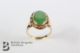14ct Yellow Gold Jade Ring