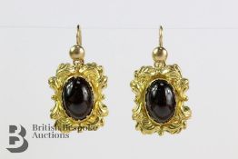Pair of Yellow Gold Baroque Style Earrings