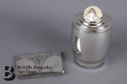 Silver Cigarette Dispenser and Cover