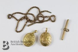 Two 14ct Yellow Gold Lockets