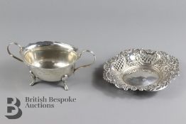 Silver Bon Bon Dish and Sugar Bowl