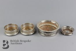 Pair of Silver Wine Coasters