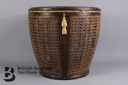 Regency Mahogany and Cane Basket