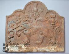 Heavy Cast Iron English Fireback