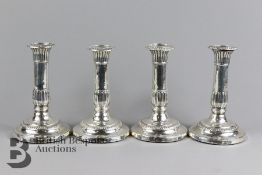 George III Four Silver Candlesticks