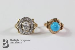 9ct Yellow Gold Turquoise Ring