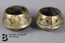 19th Century Pair of North African Wood Serving Bowls