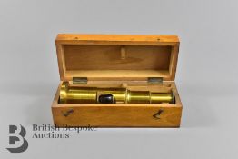 19th Century Brass Monocular Field Telescope