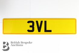 3 VL Private Registration Number Plate
