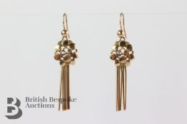 Pair of Yellow Gold Tassel Earrings