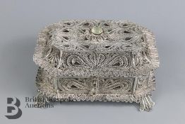 Russian Silver Filigree Besamim Box