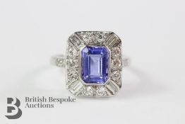 18ct White Gold and Tanzanite Ring