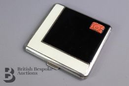 Art Deco Guilloche Enamel Cigarette Case