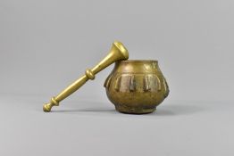 Ancient Cast Bronze Indo-Persian Mortar
