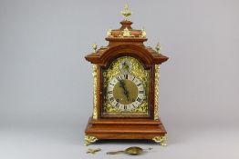 German Walnut-Cased Bracket Clock 