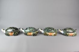 Set of Four Japanese Turtle Soup Bowls