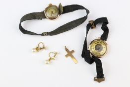 Two 9ct Yellow Gold Cocktail Watches