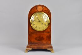 English Mahogany Fusee Mantel Clock
