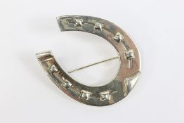 Silver Horseshoe Brooch