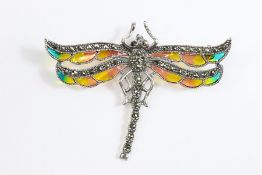 A Silver Butterfly Brooch Pendant