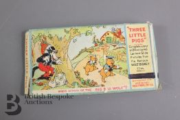 Three Little Pigs Walt Disney Lantern Slides in Original Box