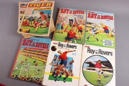 Tiger Comics from 1973 and Roy of the Rovers Annuals 1958 to 1988